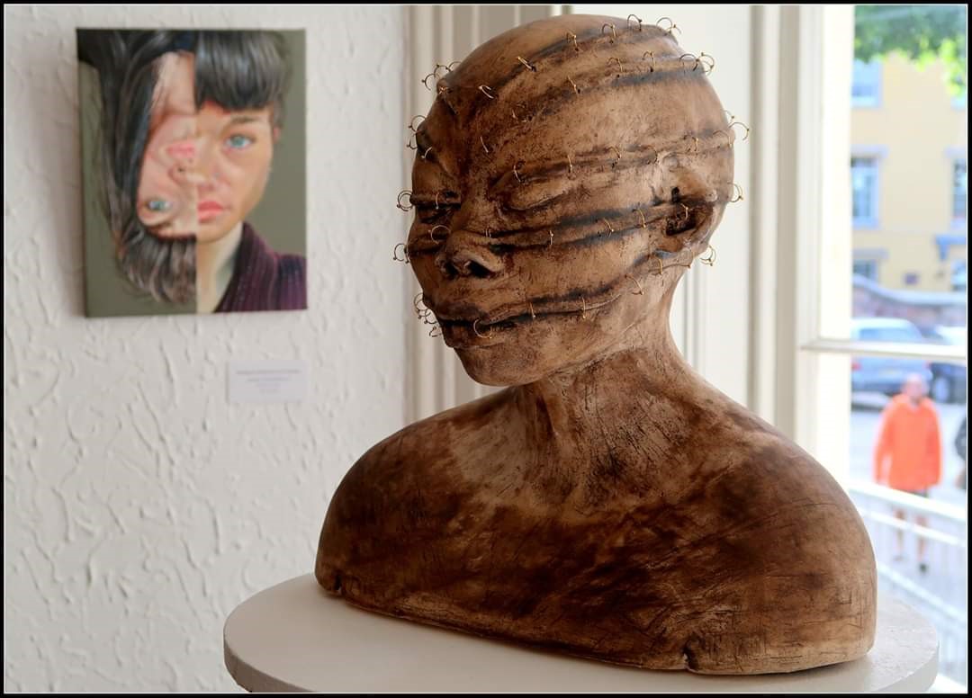 Ceramic artwork by Mtha Poni, BVA 3 student. Photograph by Basil Brady, ©2019